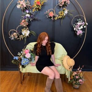 Women’s Apricot Black Dress